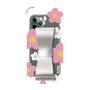 Slim Protection Case - STAND & RING RIBBON Silver［ Rune Naito - RUNE Flower - Pink ］