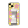 Slim Protection Case - STAND & RING RIBBON Silver［ Rune Naito - RUNE Flower - Pink ］