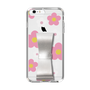 Slim Protection Case - STAND & RING RIBBON Silver［ Rune Naito - RUNE Flower - Pink ］