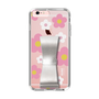 Slim Protection Case - STAND & RING RIBBON Silver［ Rune Naito - RUNE Flower - Pink ］
