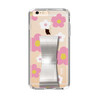Slim Protection Case - STAND & RING RIBBON Silver［ Rune Naito - RUNE Flower - Pink ］