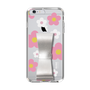 Slim Protection Case - STAND & RING RIBBON Silver［ Rune Naito - RUNE Flower - Pink ］