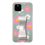 Slim Protection Case - STAND & RING RIBBON Silver［ Rune Naito - RUNE Flower - Pink ］