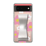 Slim Protection Case - STAND & RING RIBBON Silver［ Rune Naito - RUNE Flower - Pink ］