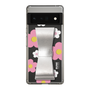 Slim Protection Case - STAND & RING RIBBON Silver［ Rune Naito - RUNE Flower - Pink ］