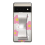 Slim Protection Case - STAND & RING RIBBON Silver［ Rune Naito - RUNE Flower - Pink ］