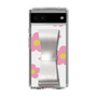 Slim Protection Case - STAND & RING RIBBON Silver［ Rune Naito - RUNE Flower - Pink ］