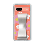Slim Protection Case - STAND & RING RIBBON Silver［ Rune Naito - RUNE Flower - Pink ］