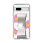 Slim Protection Case - STAND & RING RIBBON Silver［ Rune Naito - RUNE Flower - Pink ］