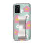 Slim Protection Case - STAND & RING RIBBON Silver［ Rune Naito - RUNE Flower - Pink ］