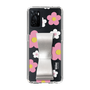 Slim Protection Case - STAND & RING RIBBON Silver［ Rune Naito - RUNE Flower - Pink ］