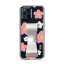 Slim Protection Case - STAND & RING RIBBON Silver［ Rune Naito - RUNE Flower - Pink ］