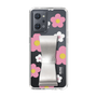 Slim Protection Case - STAND & RING RIBBON Silver［ Rune Naito - RUNE Flower - Pink ］
