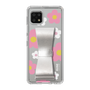 Slim Protection Case - STAND & RING RIBBON Silver［ Rune Naito - RUNE Flower - Pink ］