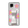 Slim Protection Case - STAND & RING RIBBON Silver［ Rune Naito - RUNE Flower - Pink ］