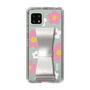 Slim Protection Case - STAND & RING RIBBON Silver［ Rune Naito - RUNE Flower - Pink ］