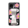 Slim Protection Case - STAND & RING RIBBON Silver［ Rune Naito - RUNE Flower - Pink ］