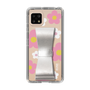 Slim Protection Case - STAND & RING RIBBON Silver［ Rune Naito - RUNE Flower - Pink ］
