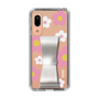 Slim Protection Case - STAND & RING RIBBON Silver［ Rune Naito - RUNE Flower - Pink ］
