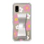 Slim Protection Case - STAND & RING RIBBON Silver［ Rune Naito - RUNE Flower - Pink ］