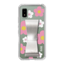 Slim Protection Case - STAND & RING RIBBON Silver［ Rune Naito - RUNE Flower - Pink ］