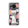 Slim Protection Case - STAND & RING RIBBON Silver［ Rune Naito - RUNE Flower - Pink ］