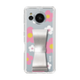 Slim Protection Case - STAND & RING RIBBON Silver［ Rune Naito - RUNE Flower - Pink ］