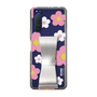 Slim Protection Case - STAND & RING RIBBON Silver［ Rune Naito - RUNE Flower - Pink ］