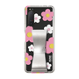 Slim Protection Case - STAND & RING RIBBON Silver［ Rune Naito - RUNE Flower - Pink ］