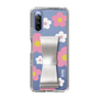Slim Protection Case - STAND & RING RIBBON Silver［ Rune Naito - RUNE Flower - Pink ］