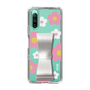 Slim Protection Case - STAND & RING RIBBON Silver［ Rune Naito - RUNE Flower - Pink ］
