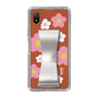 Slim Protection Case - STAND & RING RIBBON Silver［ Rune Naito - RUNE Flower - Pink ］