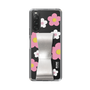 Slim Protection Case - STAND & RING RIBBON Silver［ Rune Naito - RUNE Flower - Pink ］