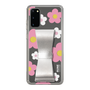 Slim Protection Case - STAND & RING RIBBON Silver［ Rune Naito - RUNE Flower - Pink ］