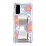 Slim Protection Case - STAND & RING RIBBON Silver［ Rune Naito - RUNE Flower - Pink ］