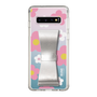 Slim Protection Case - STAND & RING RIBBON Silver［ Rune Naito - RUNE Flower - Pink ］