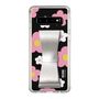Slim Protection Case - STAND & RING RIBBON Silver［ Rune Naito - RUNE Flower - Pink ］