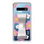 Slim Protection Case - STAND & RING RIBBON Silver［ Rune Naito - RUNE Flower - Pink ］