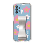 Slim Protection Case - STAND & RING RIBBON Silver［ Rune Naito - RUNE Flower - Pink ］
