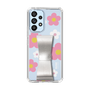 Slim Protection Case - STAND & RING RIBBON Silver［ Rune Naito - RUNE Flower - Pink ］