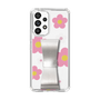 Slim Protection Case - STAND & RING RIBBON Silver［ Rune Naito - RUNE Flower - Pink ］