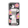 Slim Protection Case - STAND & RING RIBBON Silver［ Rune Naito - RUNE Flower - Pink ］