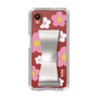 Slim Protection Case - STAND & RING RIBBON Silver［ Rune Naito - RUNE Flower - Pink ］