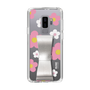 Slim Protection Case - STAND & RING RIBBON Silver［ Rune Naito - RUNE Flower - Pink ］