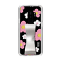 Slim Protection Case - STAND & RING RIBBON Silver［ Rune Naito - RUNE Flower - Pink ］