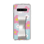 Slim Protection Case - STAND & RING RIBBON Silver［ Rune Naito - RUNE Flower - Pink ］