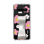 Slim Protection Case - STAND & RING RIBBON Silver［ Rune Naito - RUNE Flower - Pink ］