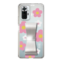 Slim Protection Case - STAND & RING RIBBON Silver［ Rune Naito - RUNE Flower - Pink ］
