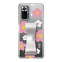 Slim Protection Case - STAND & RING RIBBON Silver［ Rune Naito - RUNE Flower - Pink ］