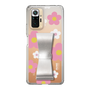 Slim Protection Case - STAND & RING RIBBON Silver［ Rune Naito - RUNE Flower - Pink ］